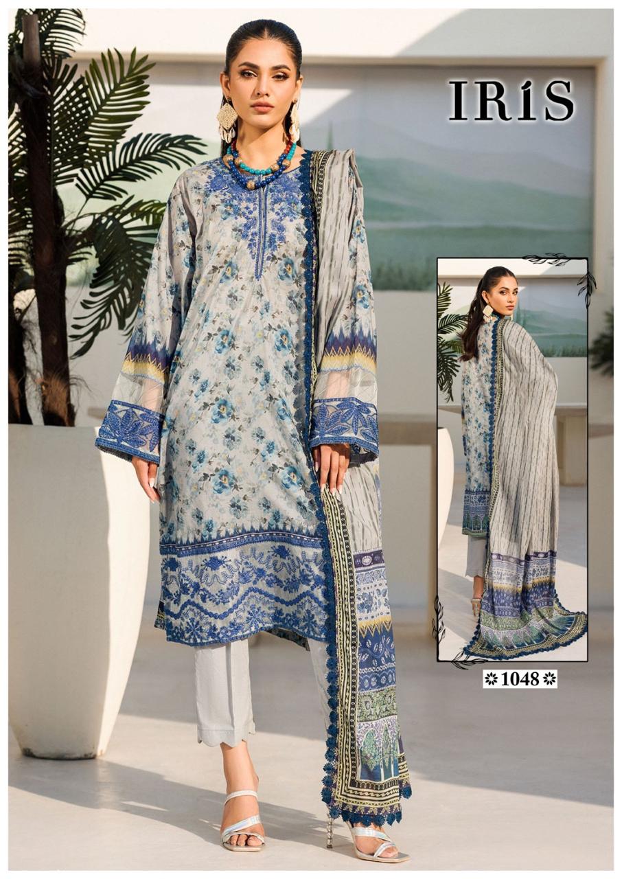 Afsanah Vol 5 By Iris Luxury Cotton Pakistani Dress Material Wholesalers In Delhi
